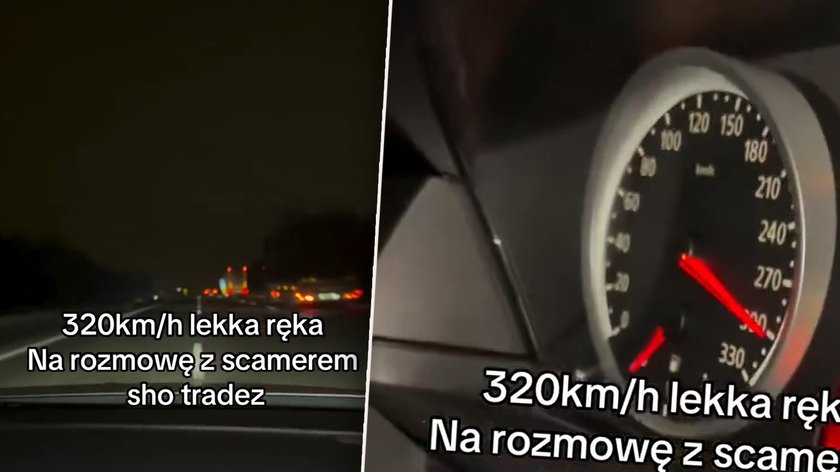 Pędził bmw ponad 320 km/h, pochwalił się w sieci, a teraz żali, bo prokuratura zabrała mu auto.