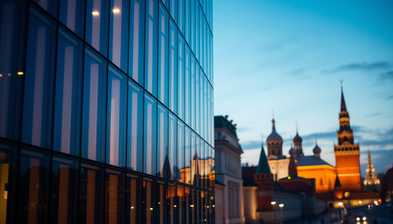 Moskwa błogo śpi w nowoczesnej fasadzie Kremla